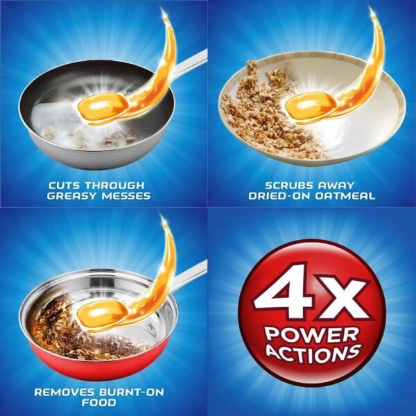 All in 1 Gelpacs Orange, Dishwasher Detergent Tablets 84 Count (Packaging May Vary ) - Image 2