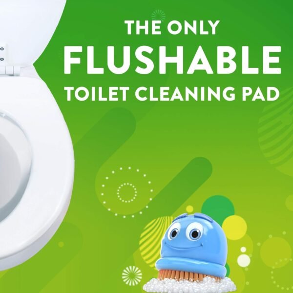 Flushable Toilet Wand Refills, Fresh Brush Heavy Duty Toilet Cleaner Refill Pads, Cleans Limescale & Fights Odors, Citrus Scent, 8 Count, Pack of 1 - Image 3