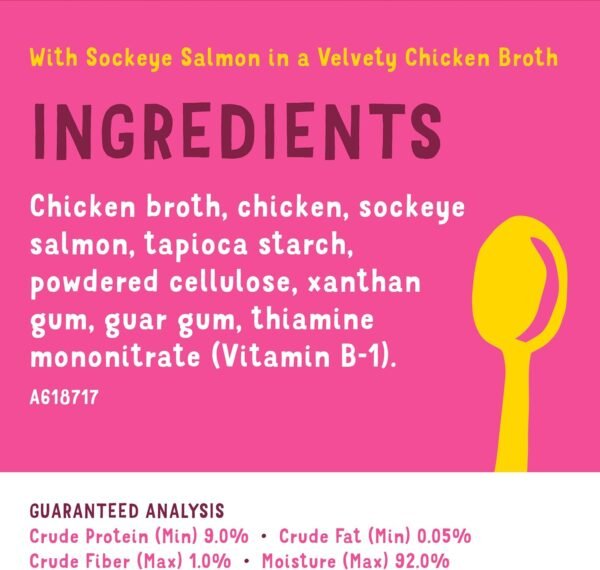 Purina  Natural, Grain Free Wet Cat Food Lickable Cat Treats, Lil' Soups with Sockeye Salmon in Chicken Broth - (Pack of 8) 1.2 Oz. Cups - Image 5