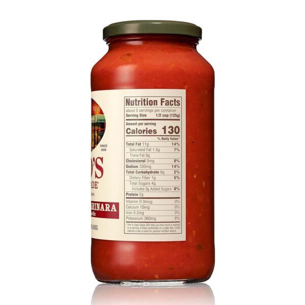 Homemade Tomato Sauce, Sensitive Formula, 24 Oz, Pasta Sauce, Carb Conscious, Keto Friendly, All Natural, Premium Quality, No Onions or Garlic, with Italian Tomatoes & Olive Oil - Image 2