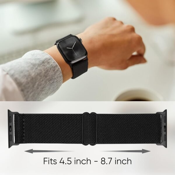 8 Pack Stretchy Solo Loop Band Compatible with Apple Watch Bands for Women Men 40Mm 38Mm 41Mm 42Mm 44Mm 45Mm 46Mm 49Mm, Nylon Braided Elastic Strap for Iwatch Series 10 9 8 7 6 SE 5 4 3 Ultra Ultra 2 - Image 4